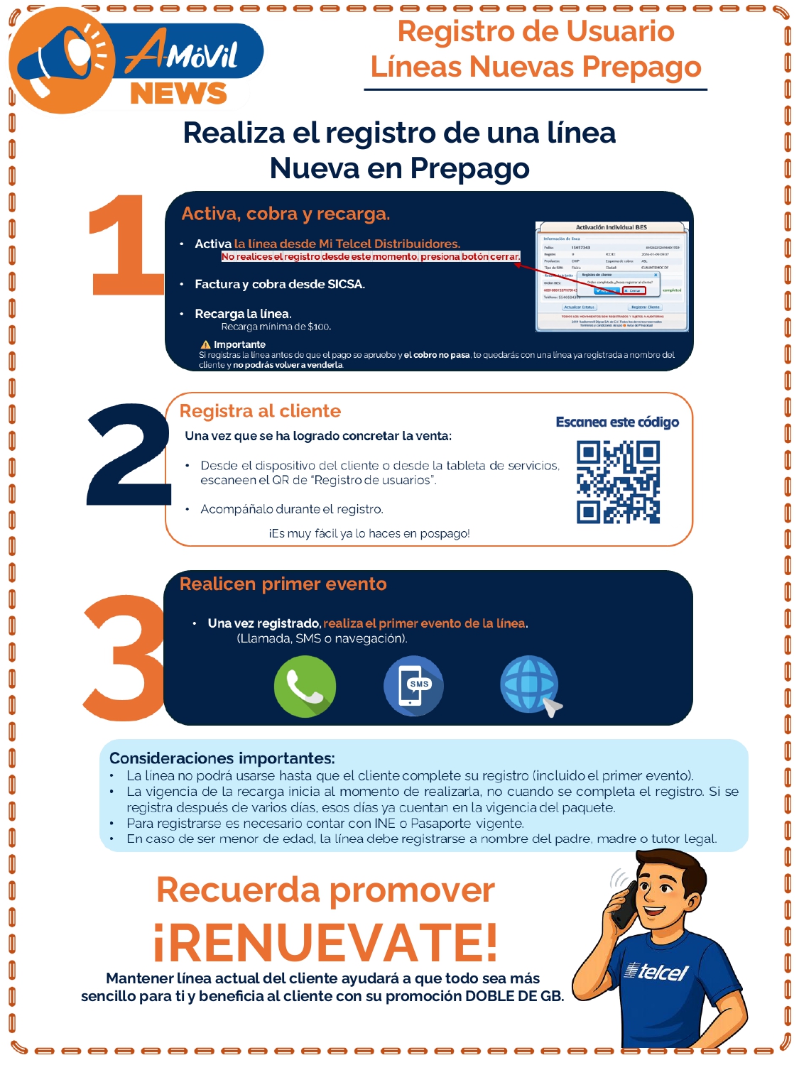 Registro de Usuario Líneas Nuevas Prepago