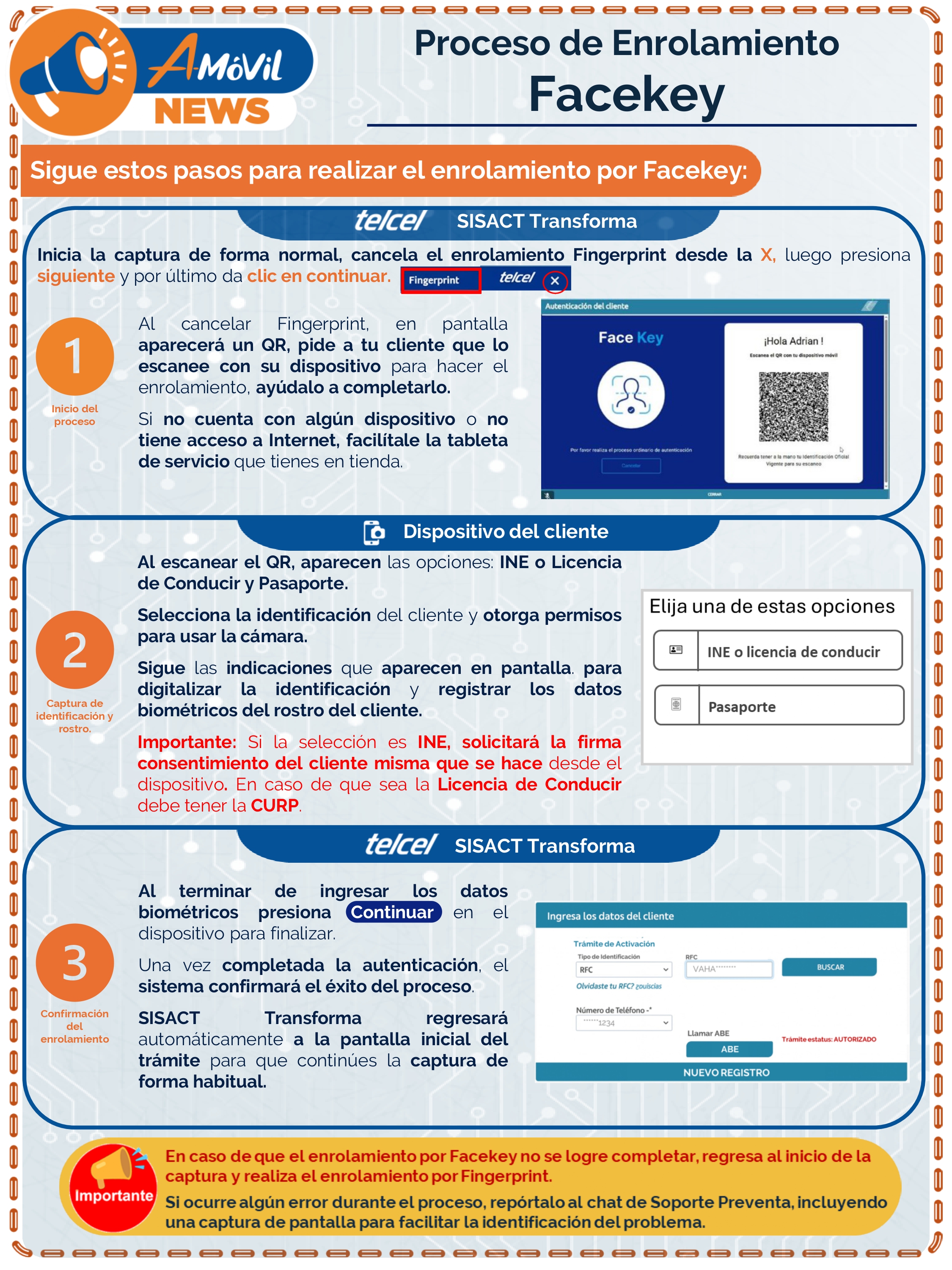 Enrolamiento Biométrico Facial Facekey
