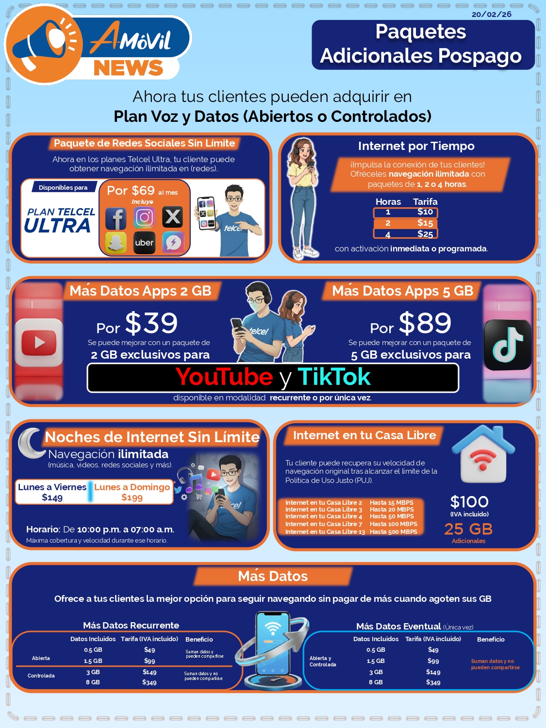 Paquetes Adicionales Pospago