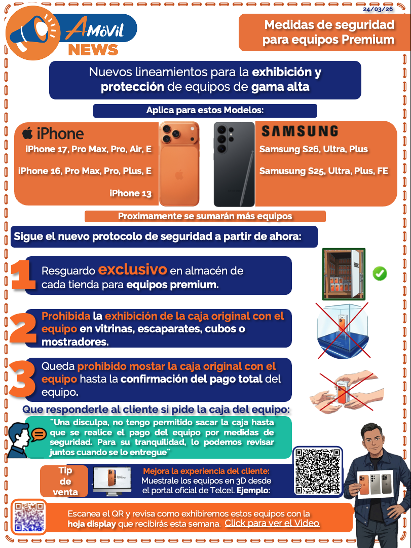 Medidas de seguridad para Equipos Premium