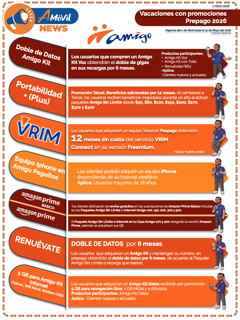 Vacaciones con promociones Prepago