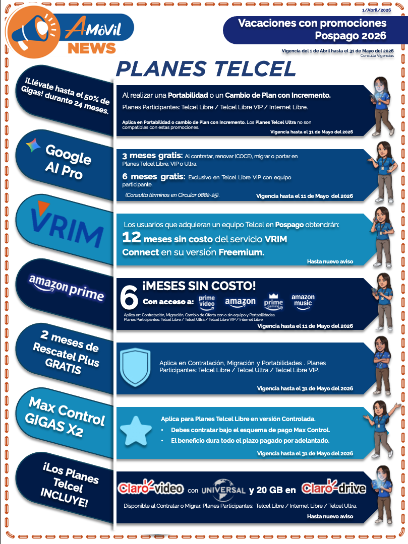 Vacaciones con promociones Pospago