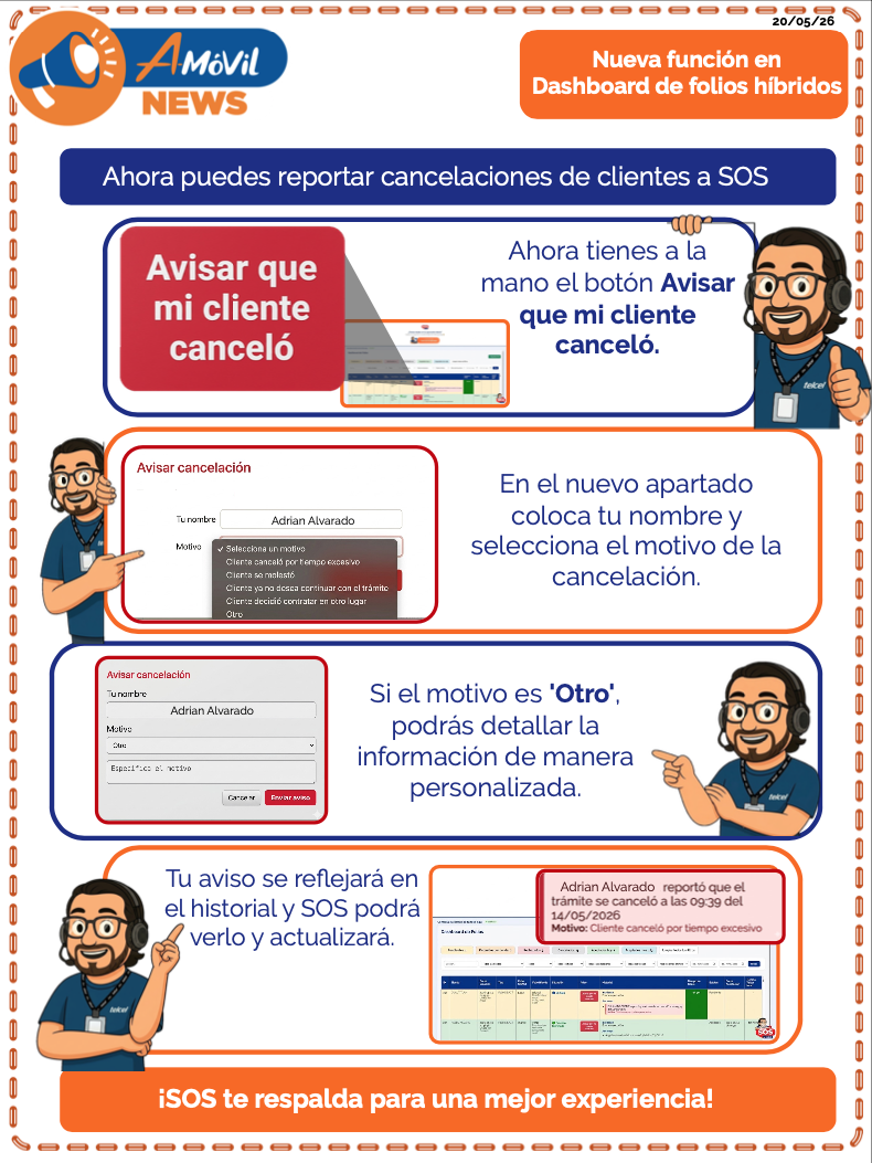 Nueva función en Dashboard de folios híbridos