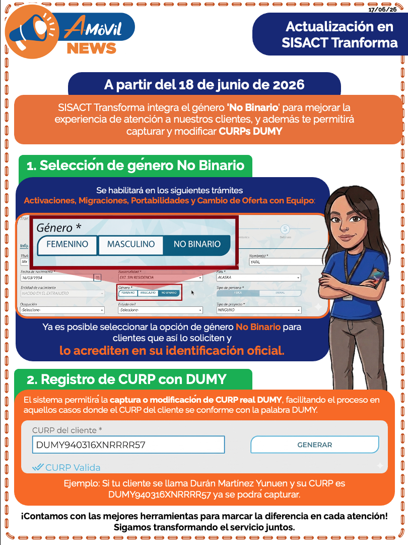 Actualización en SISACT