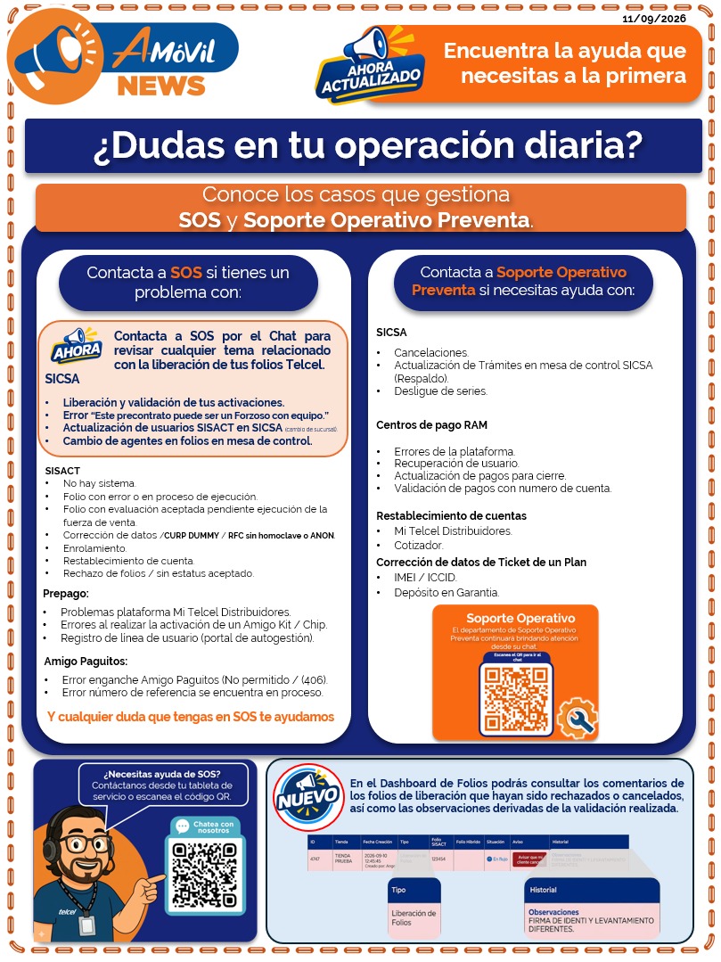 Dudas en tu operación diaria